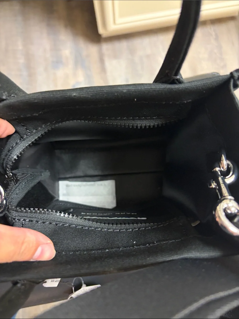Marc Jacobs Black Canvas Messenger Tote